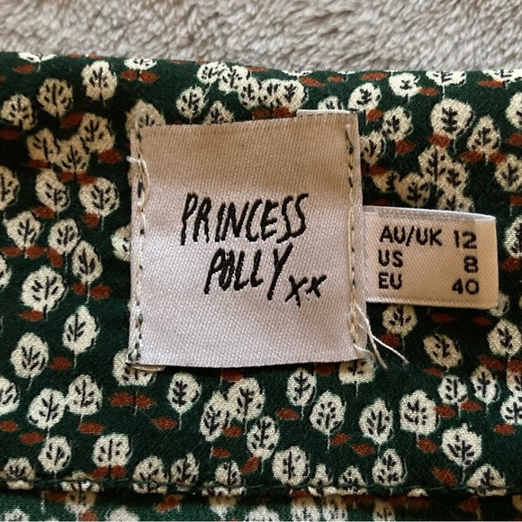 Princess Polly Green and White Floral Wrap Midi Skirt - Picture 2 of 6